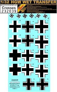 HGW 232040 1/32 Decal for Bf 109E-3/4/7 Stencils, Accessories for Aircraft