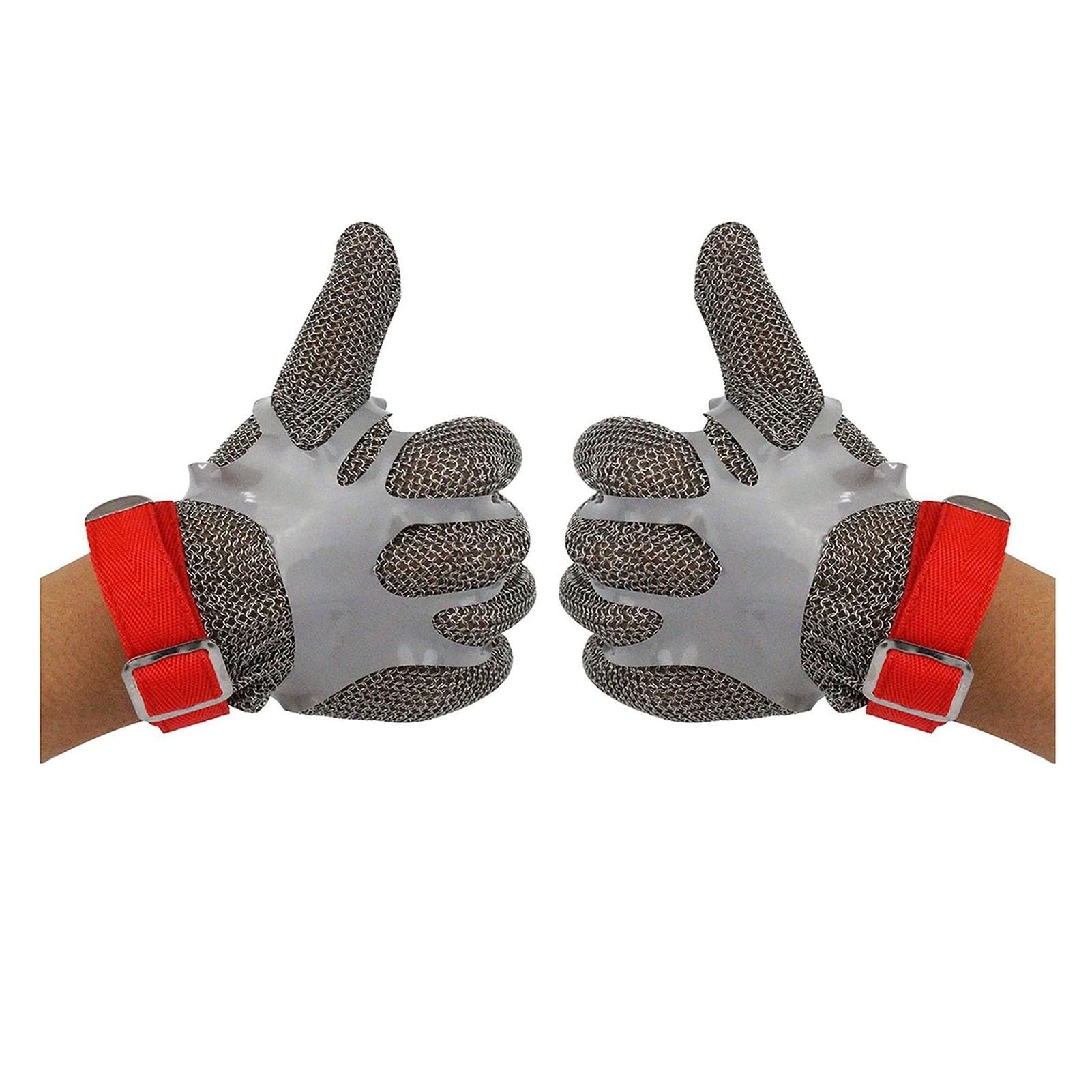 Safety Work Gloves Rękawice Kolcze Ze Stali Nierdzewnej 316L Odporne Na Przecięcie 2 Szt., Rękawice Metalowe Klasy Przemysłowej Dla Budownictwa, Warsztatu, Bezpieczeństwa(M)
