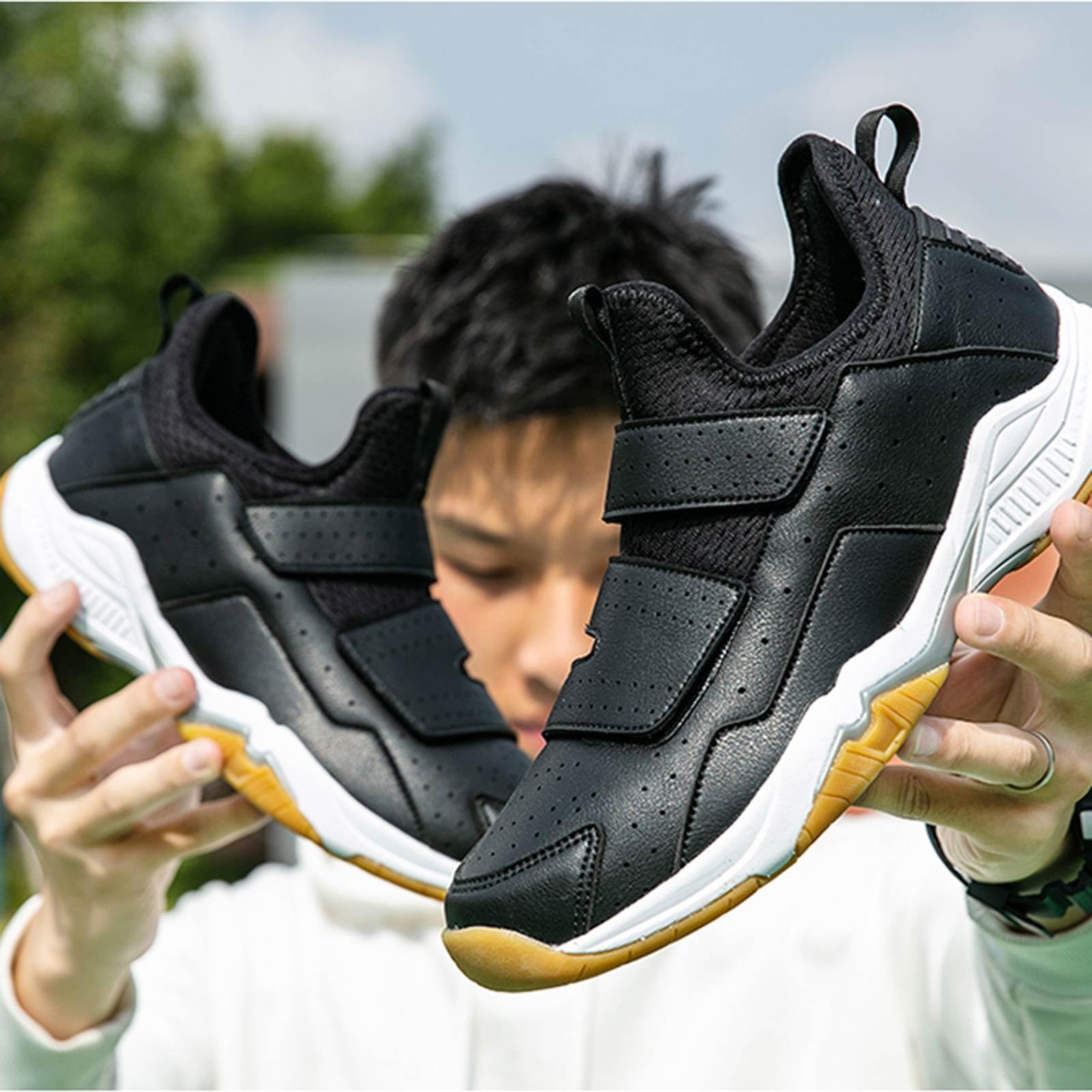 Professionelle Fechtschuhe Trainingsschuhe for Jungen Und Mädchen Im Wettkampf Jugend-Foil-Sportschuhe (Dicke : Black, Size : 43)