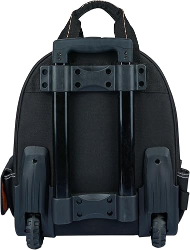 Miniatura 8 de MELOTOUGH Bolsa de herramientas rodante con luz LED con mango telescópico, bolsa de herramientas rodante resistente con ruedas, bolsa de