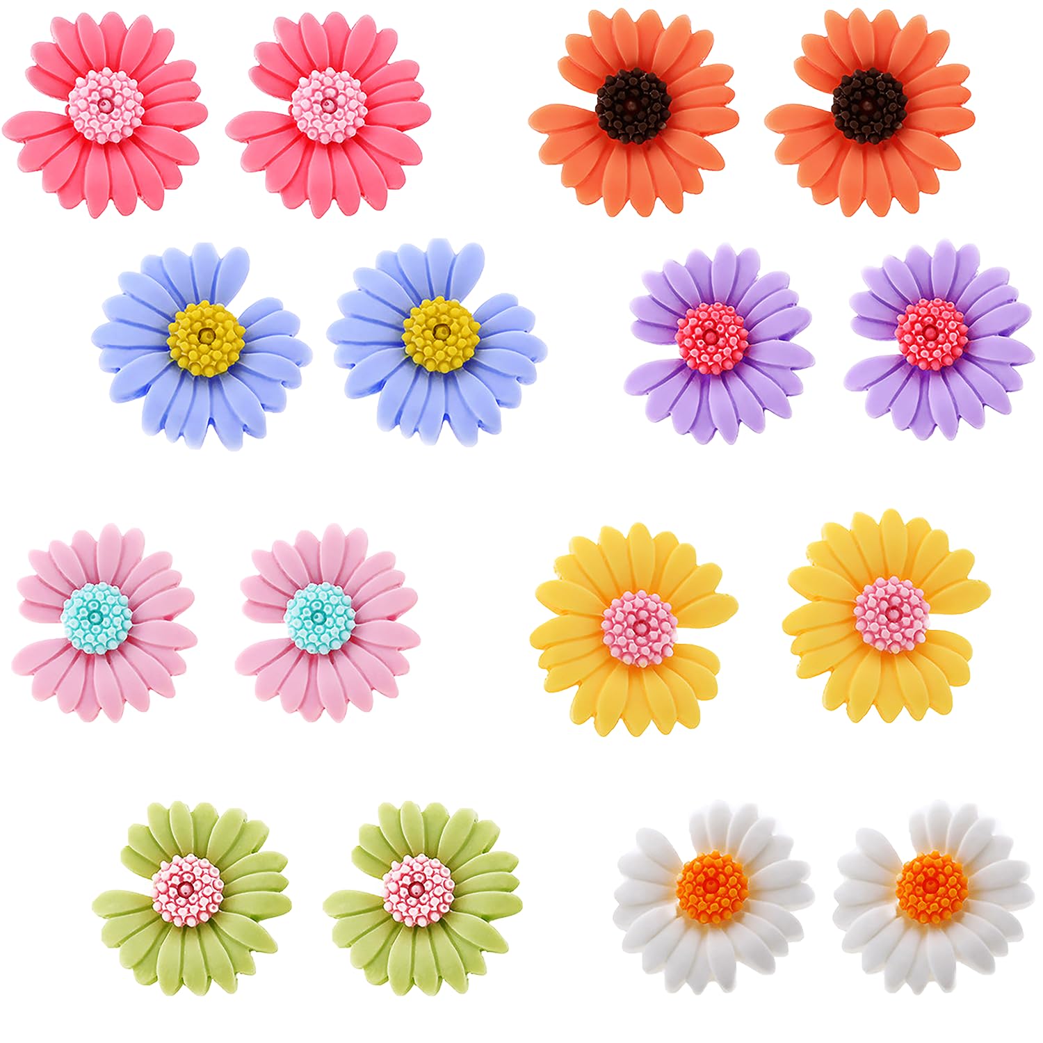 LOWA LEYSCute Daisy Flower Shoe Charms for Girls, Flower Decoration Charms for Women Clog Sandals, Flower Charms Accessories for Kids, Girls, Favors Gifts for Birthday, Party