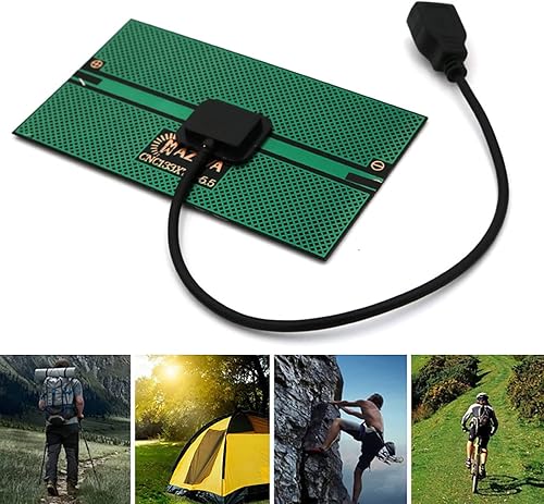 Miniatura 7 de Doefo Cargador solar de 1.65 W, panel solar portátil USB de 5.5 V 300 mA, cargador solar impermeable para campamento de supervivencia al aire libre,