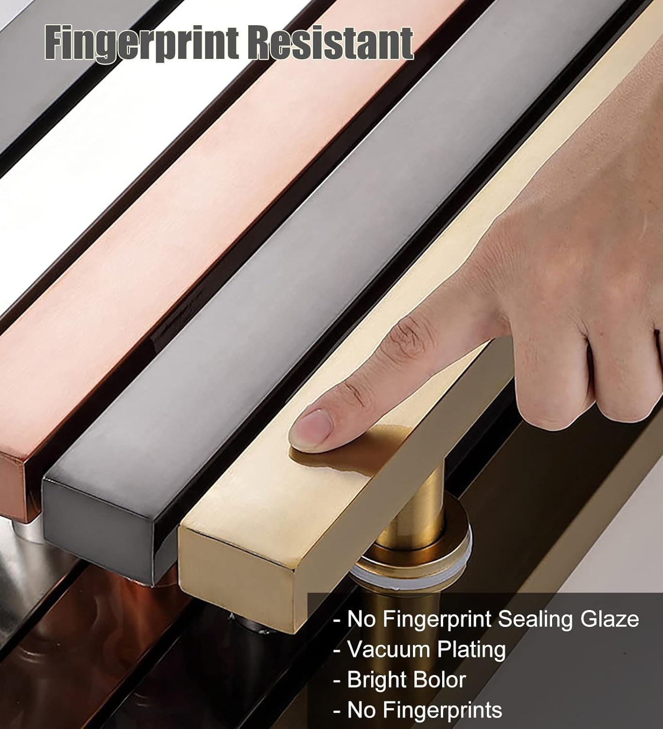 Push Pull Door Handle Double Sided-with Accessories, Sliding Gate Handle for Barn/Office/Glass/Front Door, Anti-Rust Handle Pull Set, 50 60 80 120cm Long (Color : Gold, Size : 50cm