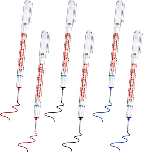 Rotuladores multiusos de agujero profundo con agujero profundo, marcador de punta larga, impermeable, rotulador de agujero profundo, colorido para