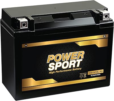 ExpertPower Y50-N18L-A3 12V 24AH SLA Power Sport Motorcycle Battery, 340 CCA, Spill-Proof AGM Design, High Discharge Rate, Deep Discharge Recovery, Replacement for 18L-BS, ETX18L, CY50-N18L-A3