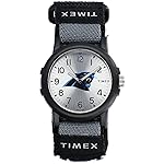 Timex NFL Recruit 38mm Watch - Carolina Panthers with Black Fabric Strap