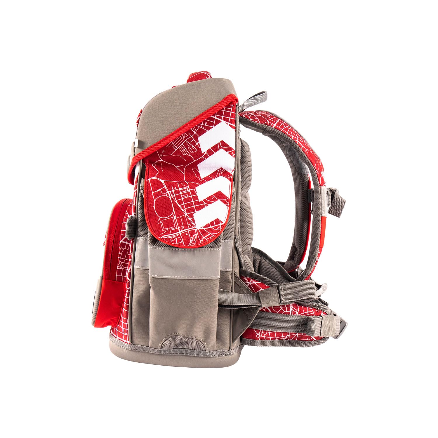 Familando - School Mood Timeless Air+ Schulranzen Set 6-teilig mit Federmappe - Sonder-Edition RB Leipzig - 980g leicht mit 23L Volumen - mit höhenverstellbarem System & Reflektoren - Ab 1. Klasse