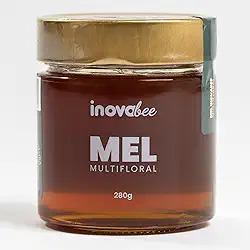 Mel Puro 100% Natural 280g | Vidro Gourmet | Mel Multifloral Artesanal | Produção Sustentável | Apoio ao Pequeno Apicultor
