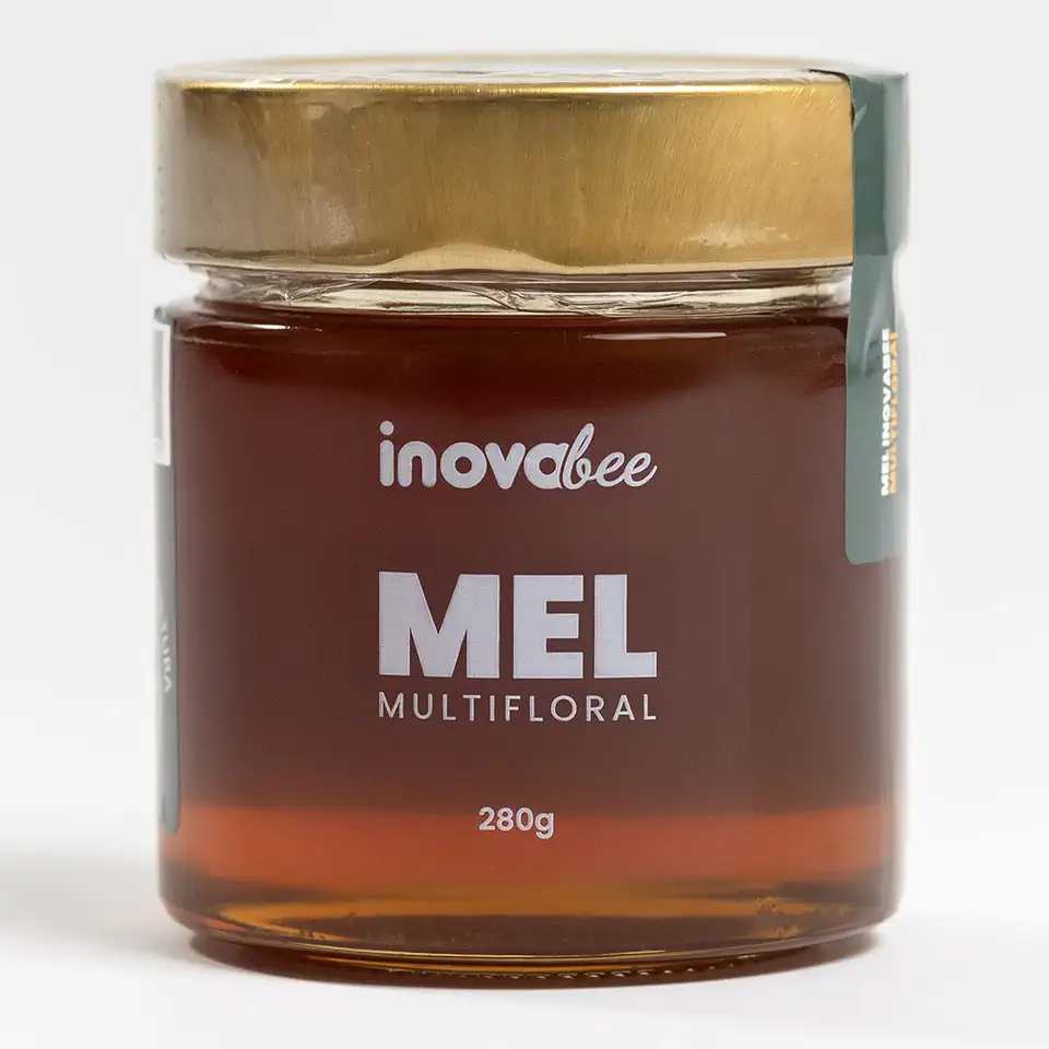 Mel Puro 100% Natural 280g | Vidro Gourmet | Mel Multifloral Artesanal | Produção Sustentável | Apoio ao Pequeno Apicultor