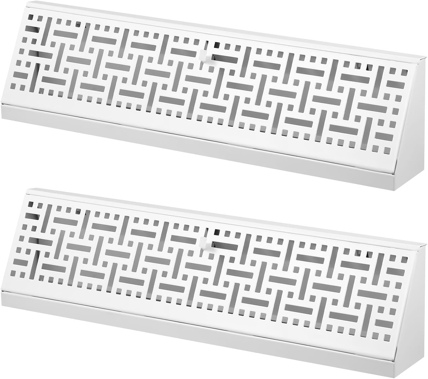Landhoow 2 Pack Baseboard Register Diffuser, Vent Covers for Home Floor Wall Baseboard Vent Covers Supply Floor Register Diffuser, White(18 Inch)