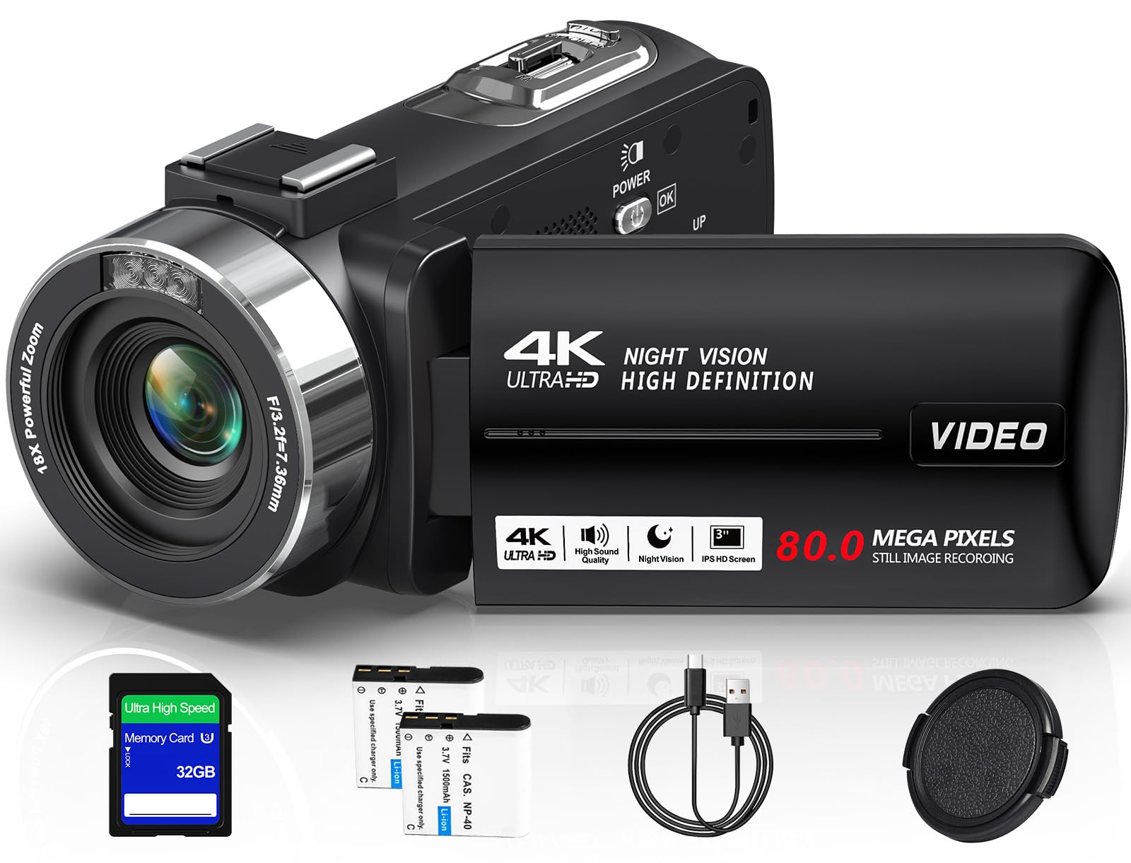 ビデオカメラ 4K録画 8000万画素 YouTubeカメラ Amazon | ビデオカメラ 4K録画 8000万画素 YouTubeカメラ 18X
