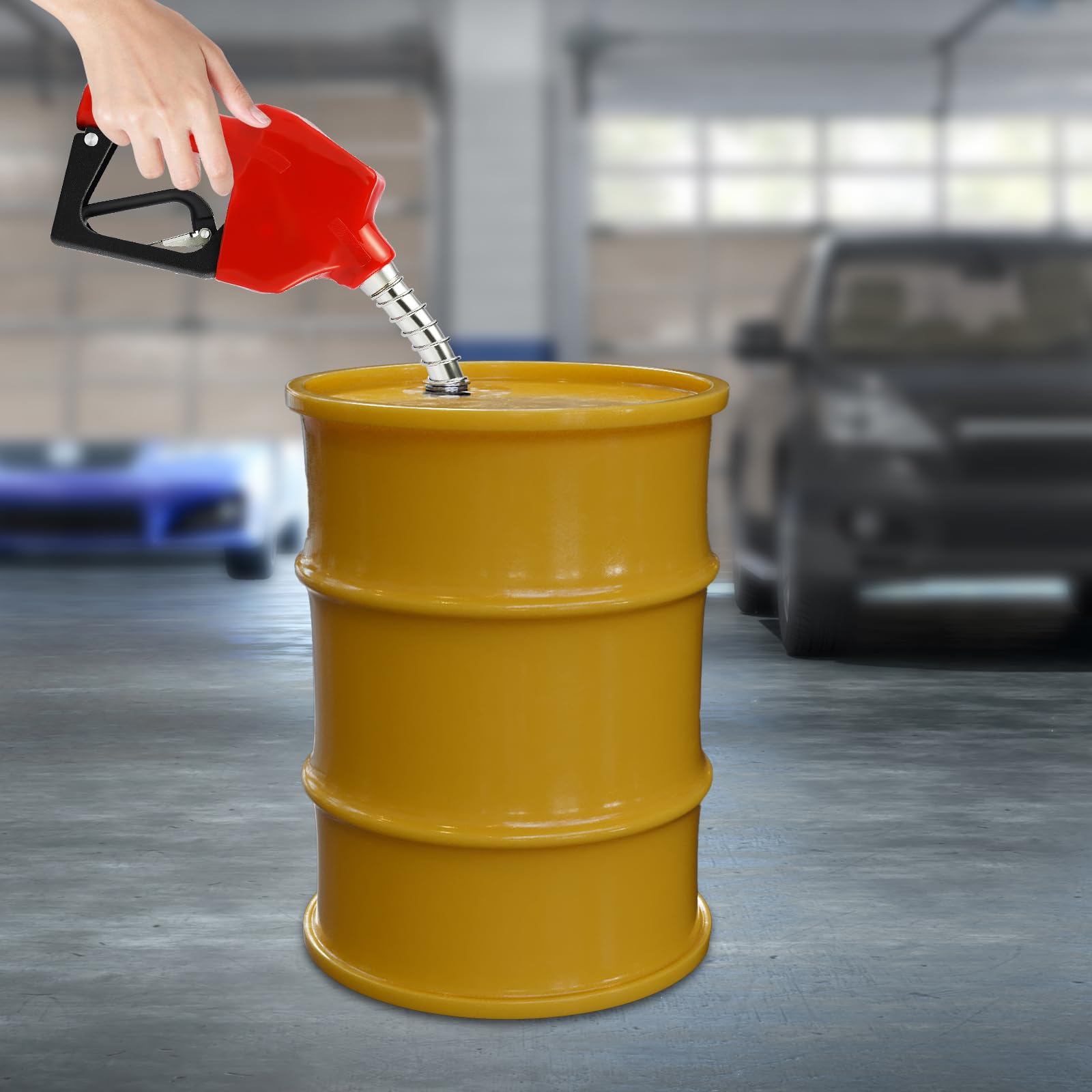 Bomba de combustible eléctrica de 12 V, 175 W, para estaciones de servicio, 50 l/min, bomba de aceite calefactor portátil con boquilla de apagado automático y mangueras de 4 m, bomba de