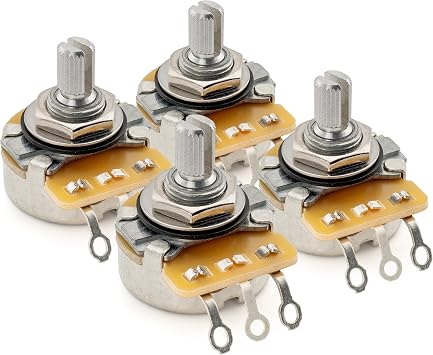 CTS 450 A250K Short Split Shaft 1/4 Inch Potentiometers Audio Taper 4Pcs