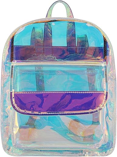transparent holographic backpack