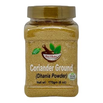 Desi Kitchen Spices All Natural | Salt Free | Vegan | NON GMO | Coriander Powder Dhania Powder 170gm 6 oz