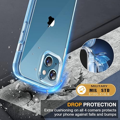 Miniatura 4 de Miracase Funda de cristal para iPhone 13 de 6.1 pulgadas, 2023 mejorada con protector de pantalla de vidrio templado 9H integrado para iPhone 13,