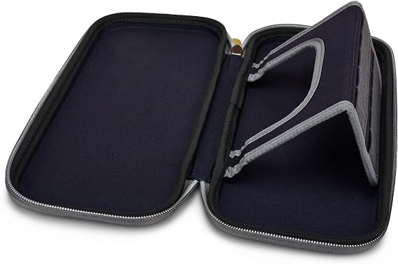 PowerA Thin case for Nintendo Switch or Nintendo Switch Lite - anthracite, protective case, game case, handle, console bag, accessory storage, officially licensed