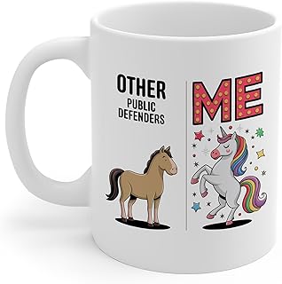 Other Public Defenders Me Unicorn Mug Funny Public Defender Gifts for Coworker Staff Employee Legal Counsel Defense Attorney Birthday Grad Appreciation Thank You, 11oz Coffee Cup