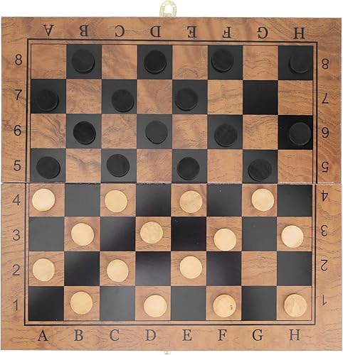 Miniatura 4 de Pwshymi Foldable Chess Checkers Set with Unique Design for Logical Thinking Training, Easy to Carry and Store