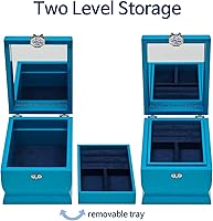 Vista 3 de MADDesign Mother of Pearl Joyero de dos niveles extraíble bandeja de anillo sirena