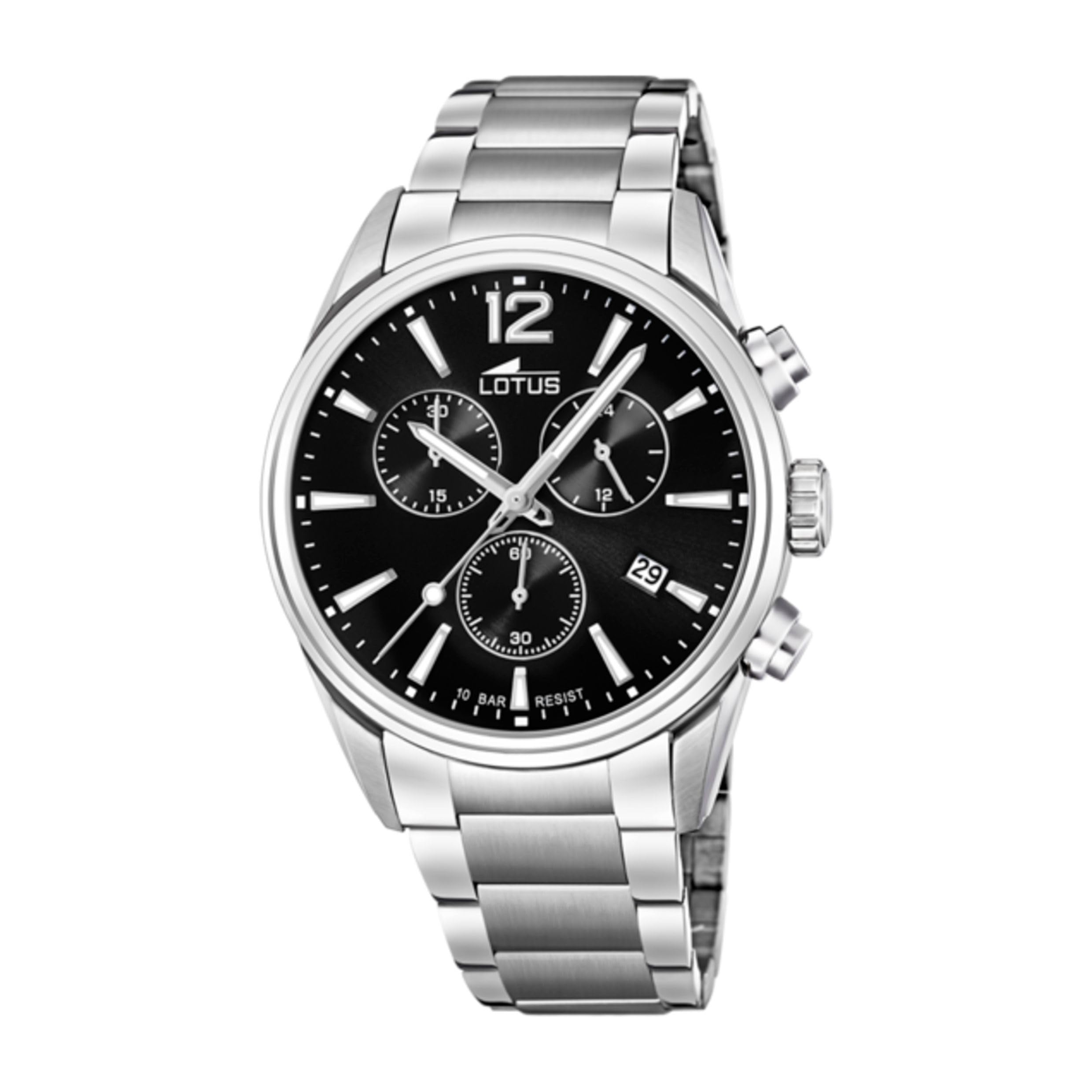 Zegarek męski Lotus Chrono 18690/3 czarny stal szlachetna
