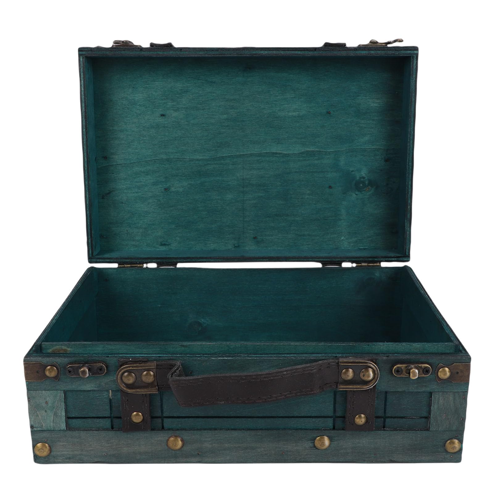 LICAEVEY Vintage Cassapanca in Legno Retrò con Coperchio (1624C-01 Green)