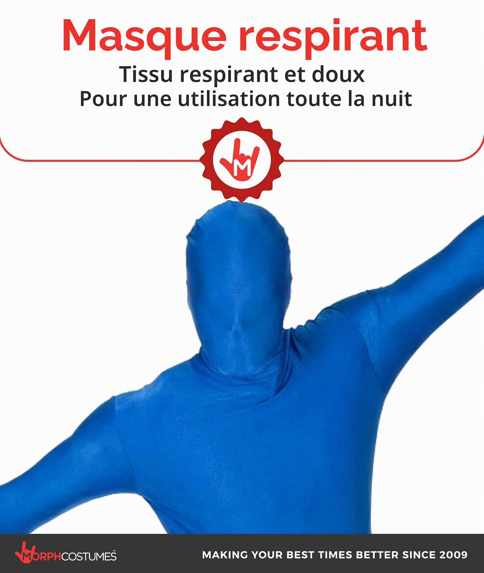 Morphsuits Deguisement Seconde Peau, Combinaison Homme, Deguisement Monochrome, Déguisement Intégral, Zentai Adulte, Costume Halloween Adulte