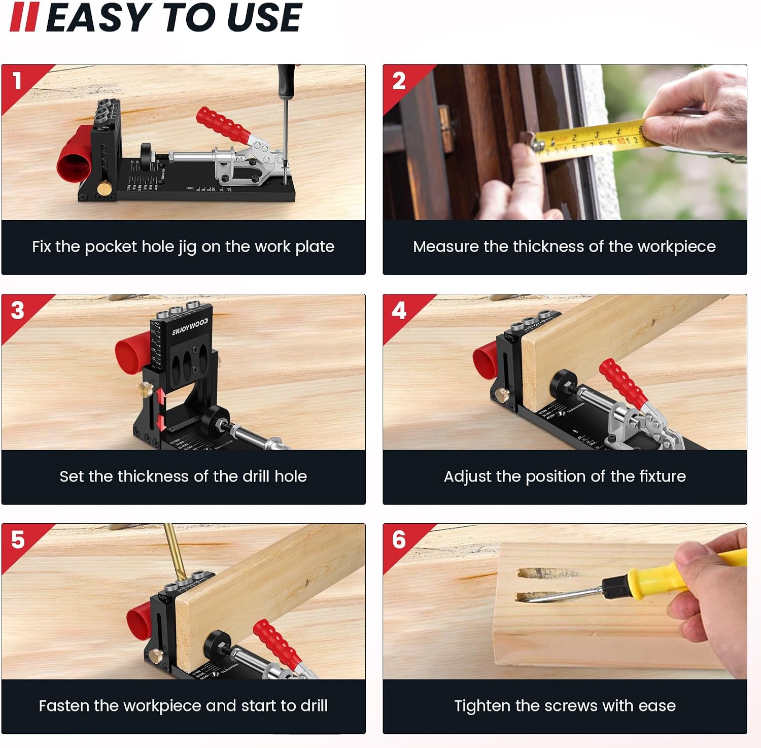 Two ways to use the Pocket Hole Jig