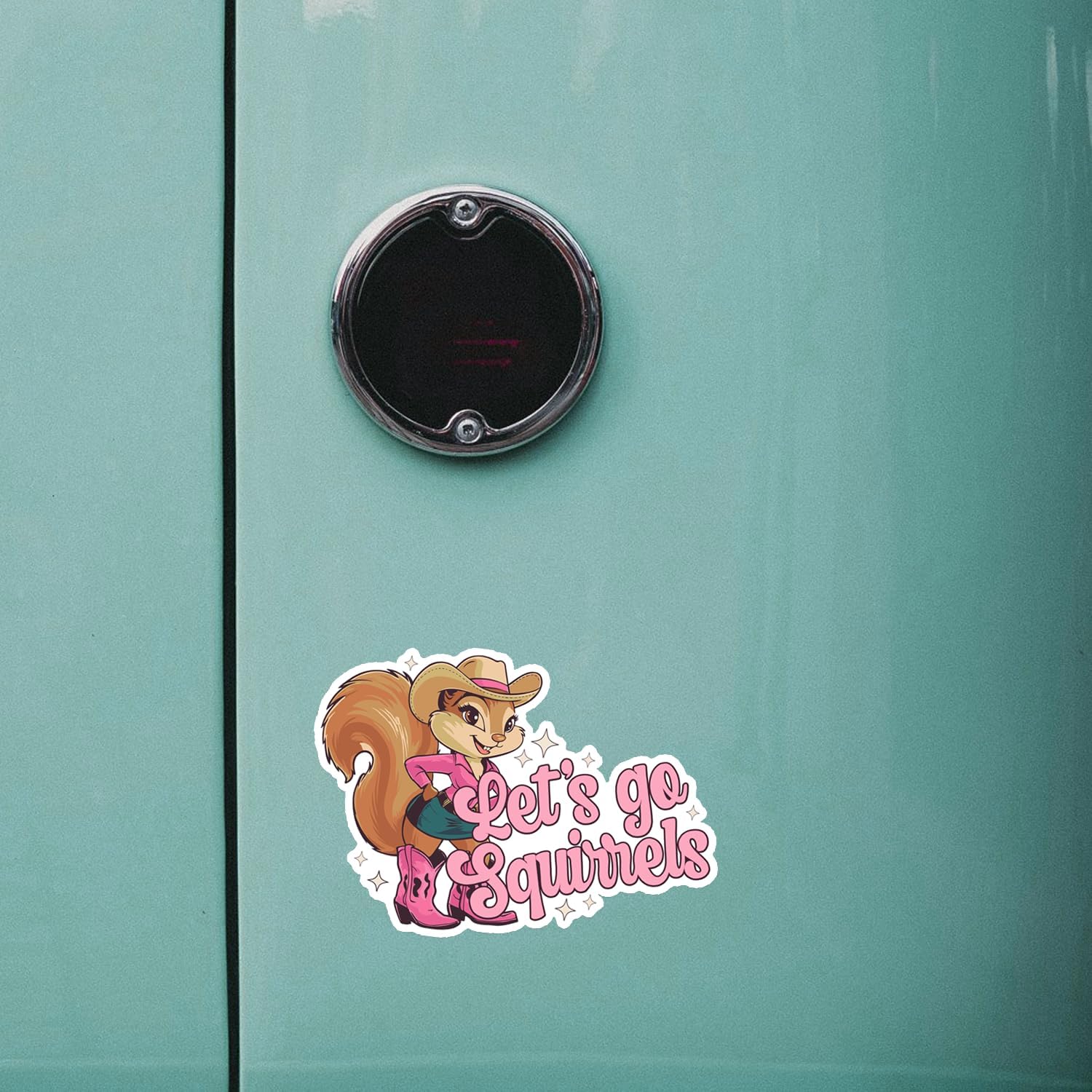 3.5" Let's Go Squirrels Sticker 3 Pack - Funny Squirrels Parody Vinyl Decal Stickers Fun Cowgirl Print Waterproof Outdoor Decals Let's Go Girls (3) image 5