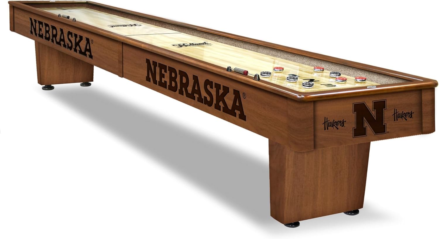Officially Licensed Nebraska 12' Shuffleboard Table