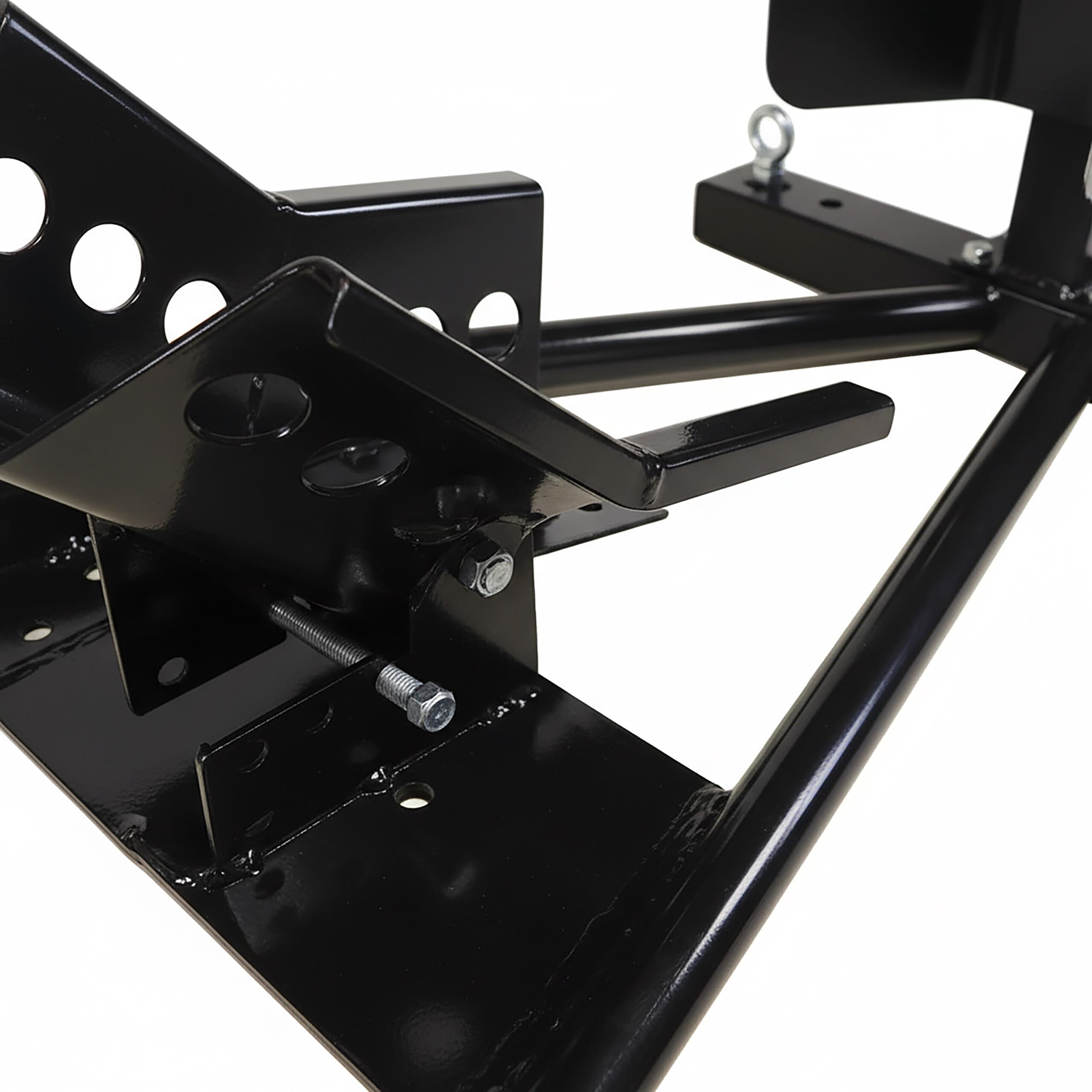 Relaxdays Soporte para Rueda Delantera de Moto, Acero, 15–21", 450 kg, para Remolque y Garaje, Negro, 30x53x61 cm