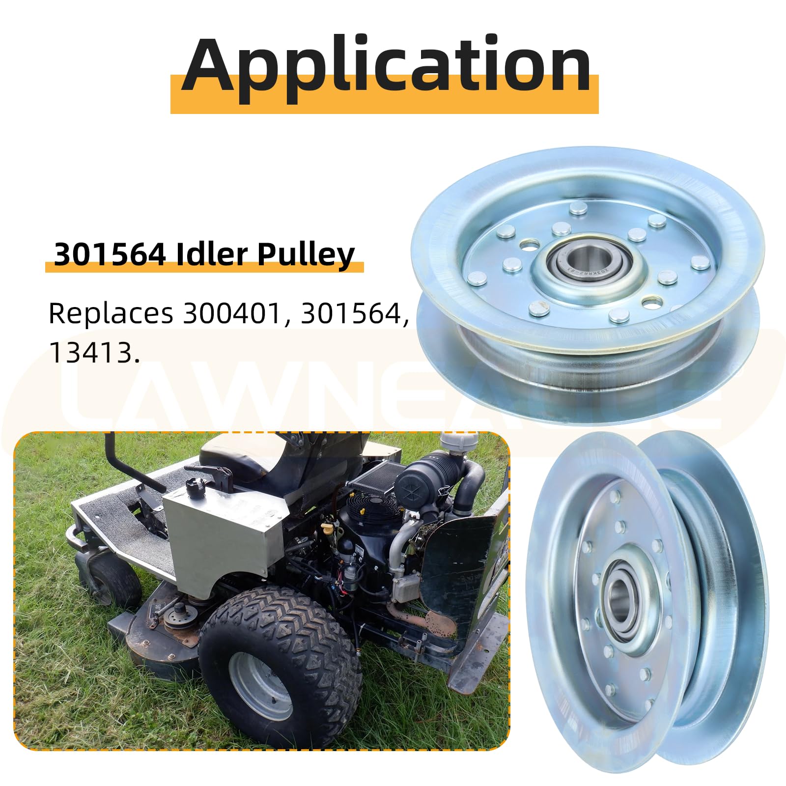 Deck Idler Pulley 1/2"X 4-3/4" Fits Dixie Chopper 30224 Bad Boy - Foto 10