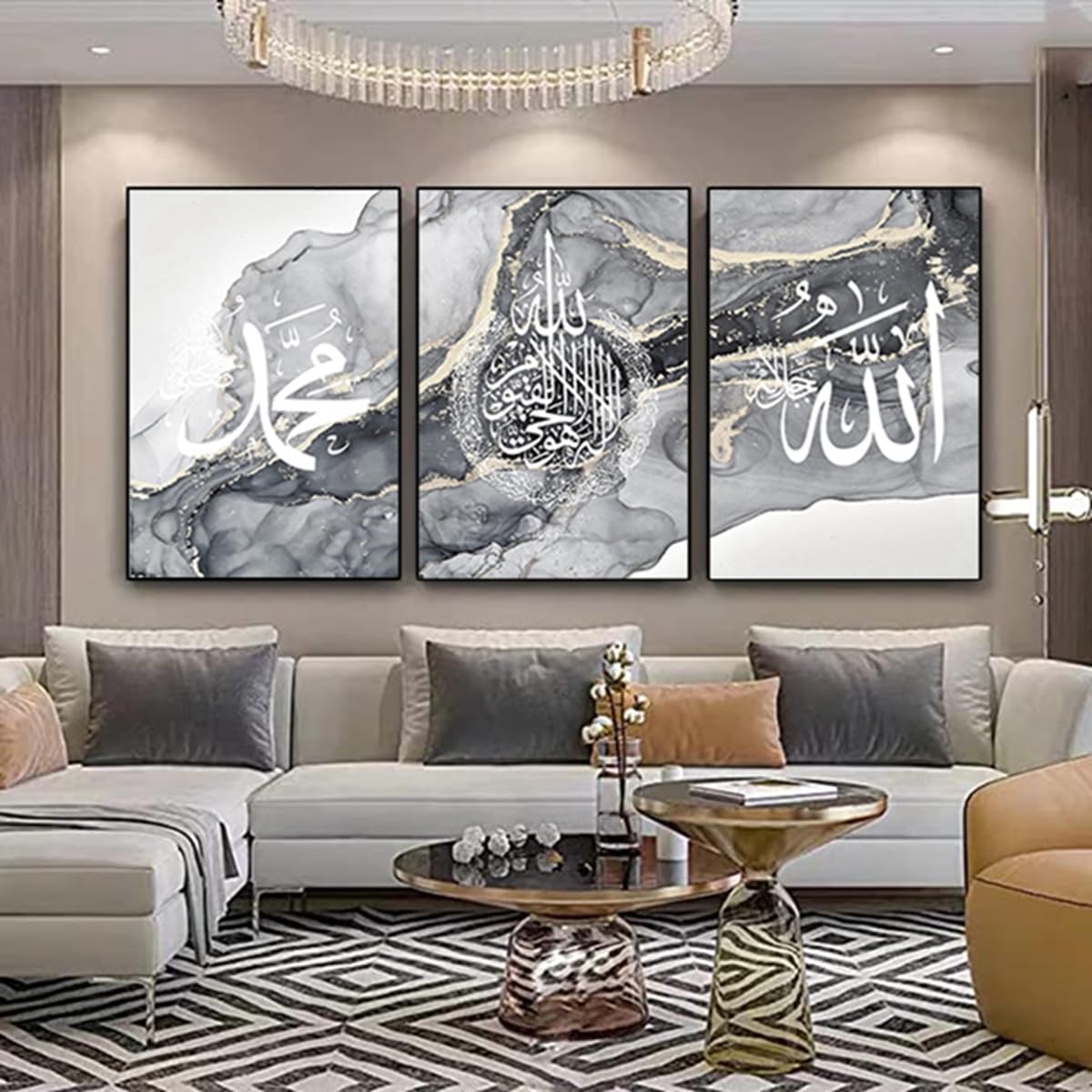JNAOZI Islamic Pictures,Islamic Arabic Calligraphy Canvas Painting - Image 2