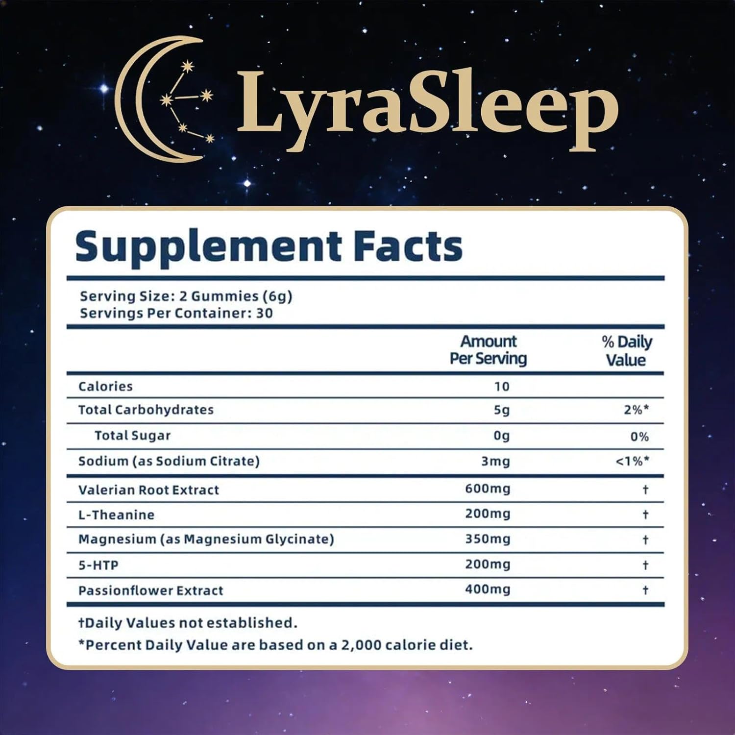 GFG LyraSleep Natural Sleep Gummies, Melatonin-Free,Help You Enjoy Restful Sleep, 60 Gummies