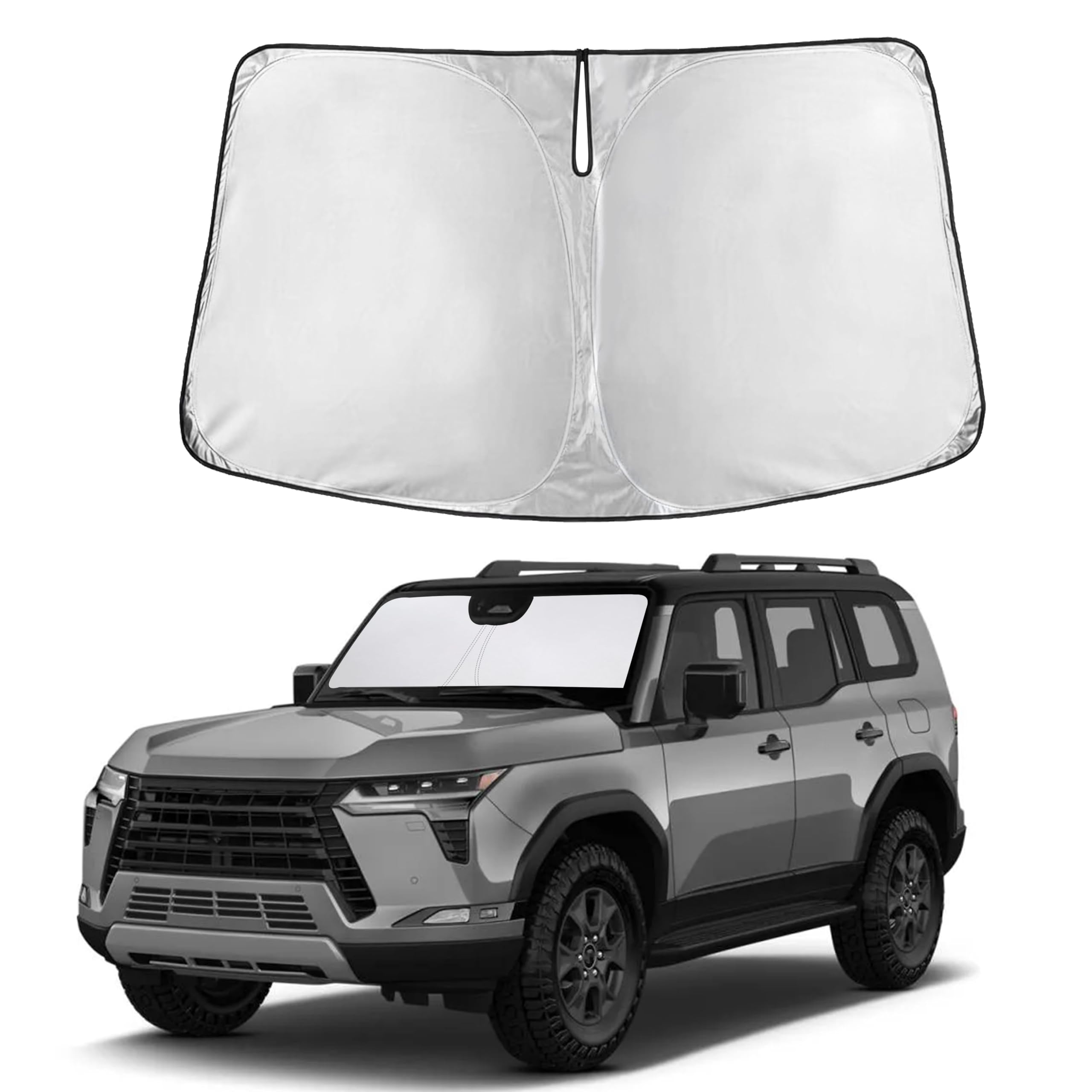 Autovir Windshield Sun Shade Fit for 2024 2025 Lexus Gx550 Sunshade, Front Car Window Shades Sun Visor, Blocks UV Rays & Heat, Car Accessories Fit for Lexus Gx550 2024-2025