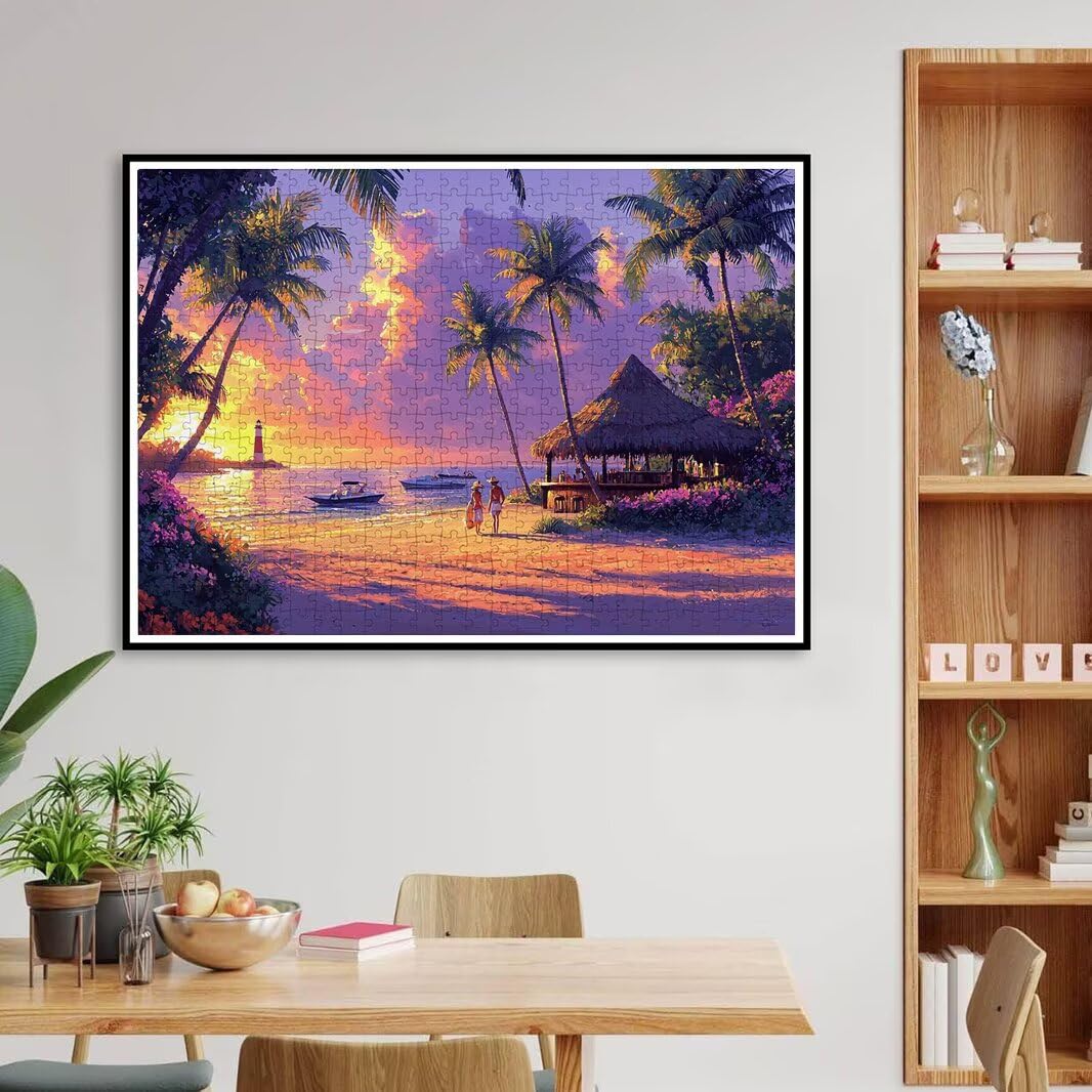 Puzzle 1000 elementów plażowych, klasyczne puzzle, 70 x 50 cm, dekoracja