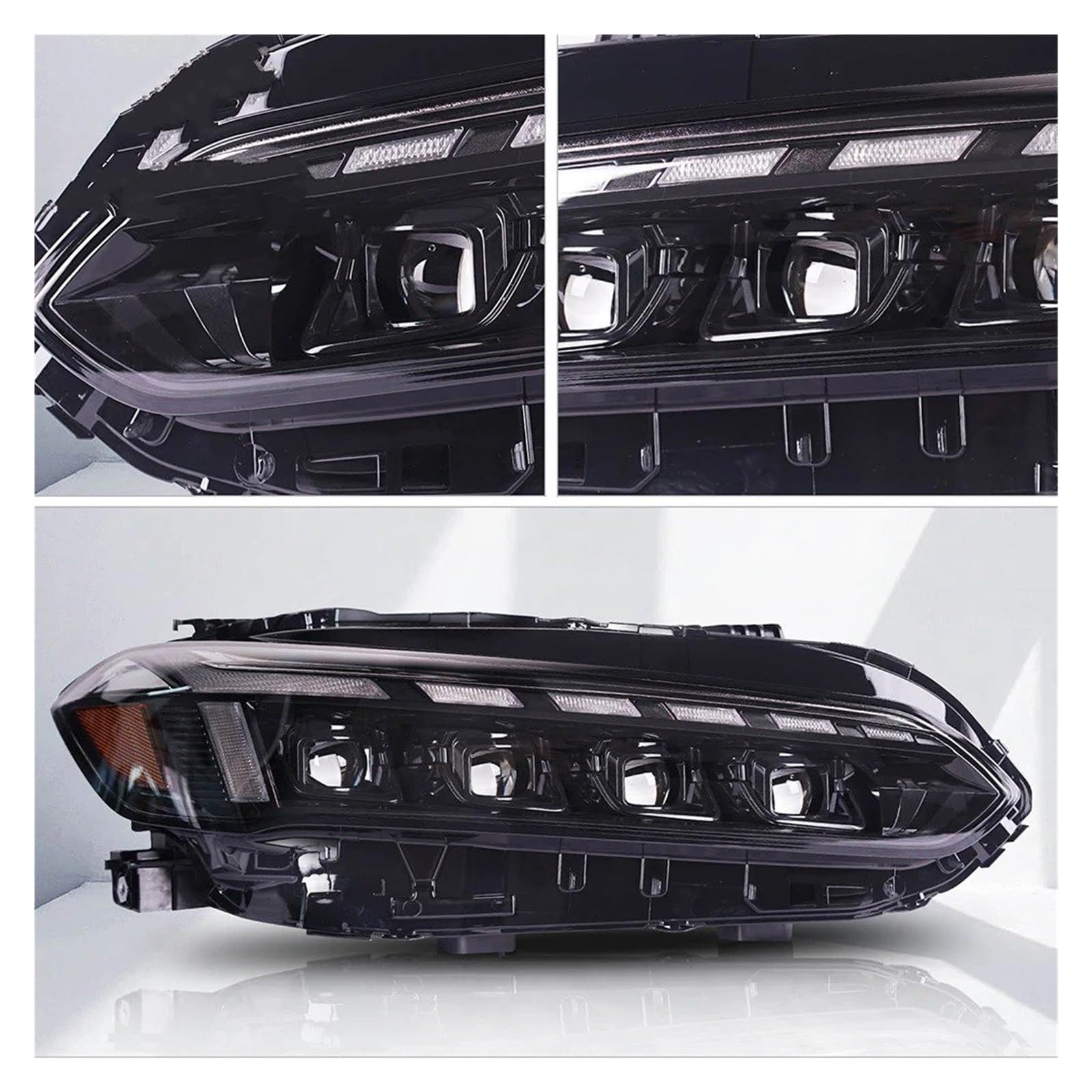 Gruppo Ottico Anteriore per Auto Civic FK7 FK8 FK1 2021-2023 2 Pezzi, Design Auto, Gruppo Ottico Anteriore, Lampada Frontale, Parti di Illuminazione per Tuning Auto, Plug And Play (Guida a Sinistra)
