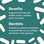 Webber Naturals Vitamine C Amie de l'Estomac 1000 mg, 120 Capsules, Pour les Os, Dents, Santé Immunitaire et Antioxydante