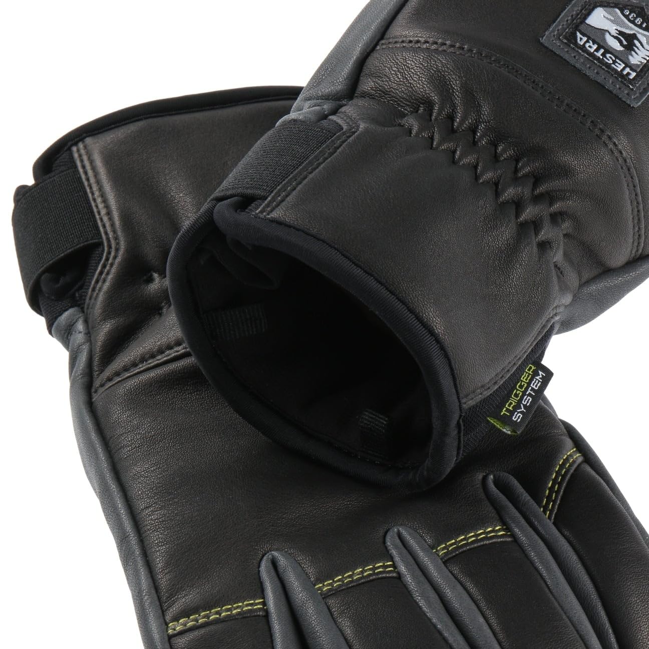 Hestra Omni Trigger 5-Finger Skihandschuhe Fingerhandschuhe Lederhandschuhe Damen/Herren - Klettverschluss Herbst-Winter Herbst Winter