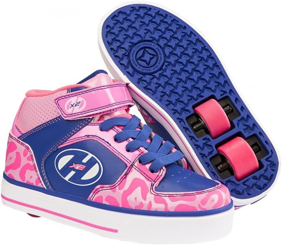 Heelys HX2 Cruz Pink/Blue Girls Two Wheel Heelys, Sizes From Junior 11