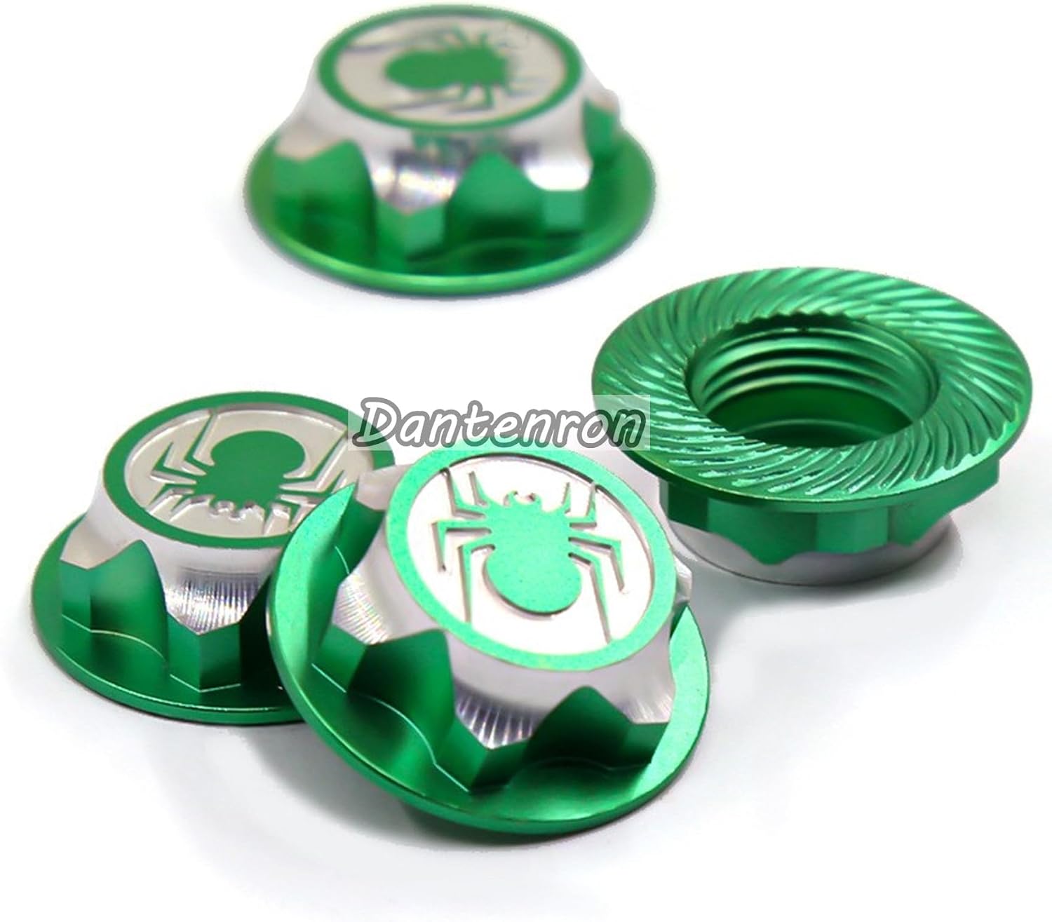 4PCS RC 17MM Hex Wheel Nut Dustproof Anti-Skid Mount Cap CNC Aluminum Compatible with 1/8 Buggy Off Road Monster Truck Car Traxxas X-Maxx Summit E-Revo HPI HSP Losi Kyosho Tamiya (Green)