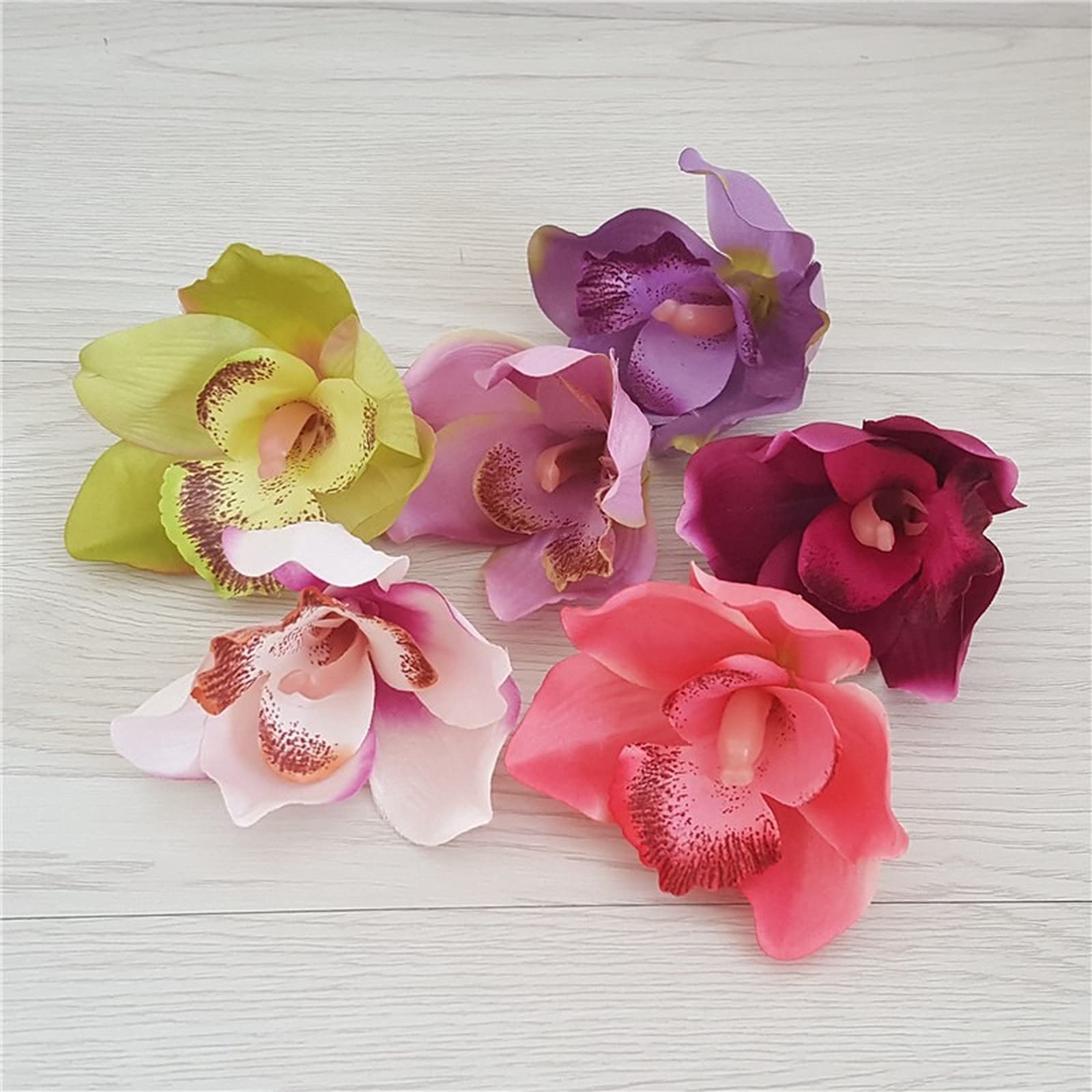 SBJKLYRN Simulated flowers, 6 Pcs Simulation Cymbidium Head Flowers Artificial Decoration DIY...