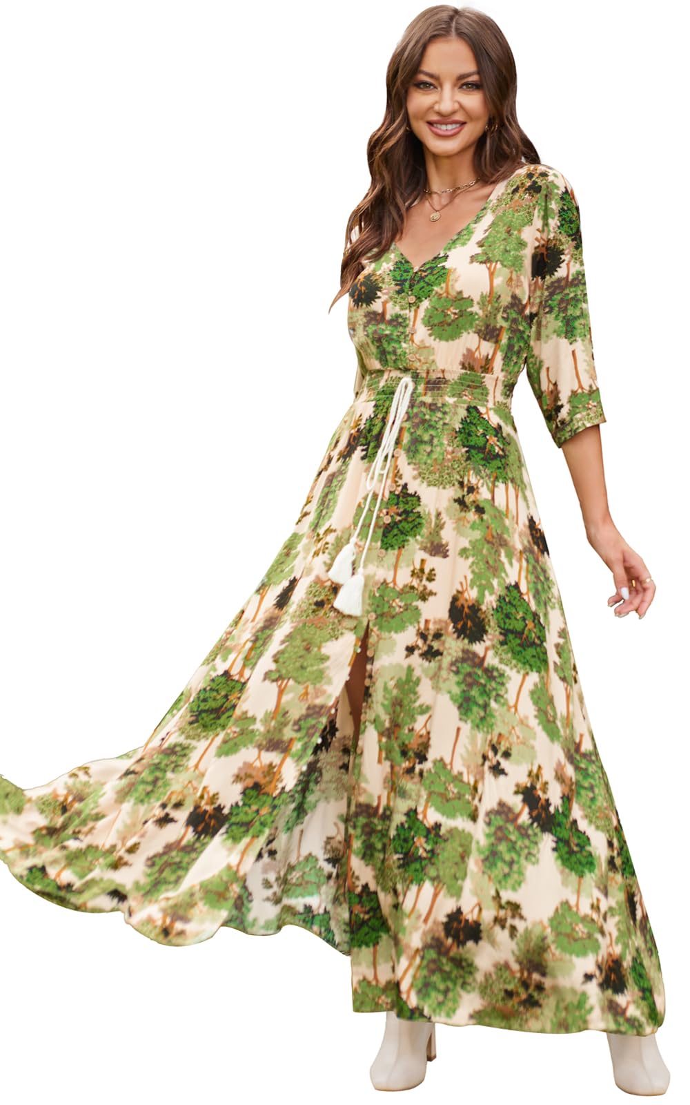 Casual Summer Dresses for Women 2026 Maxi Dress Flowy Bohemian Beach Party
