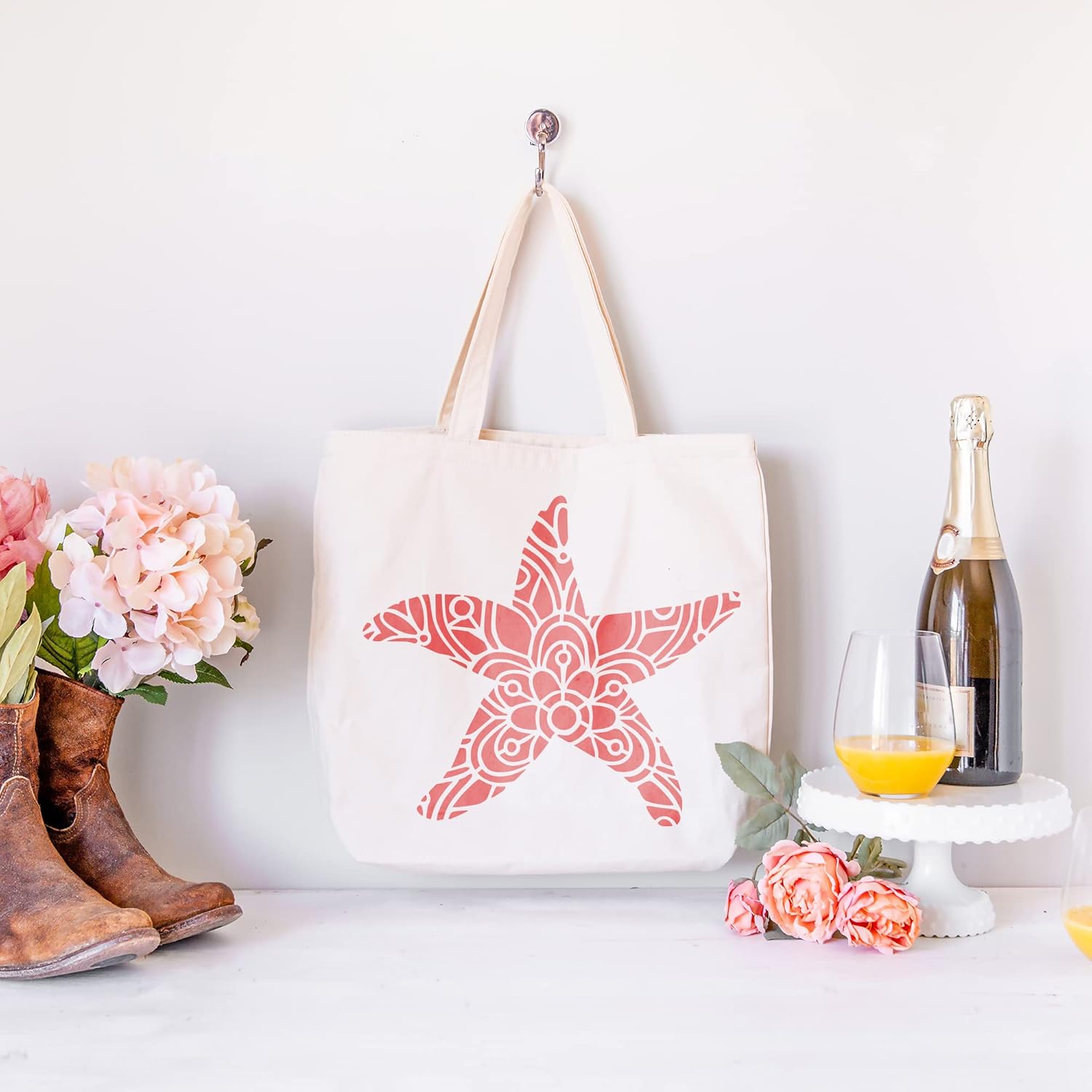 Nautical Starfish Stencil Art - DIY Starfish Stencil
