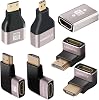 Kit de Adaptadores HDMI, 7 Piezas Mini/Micro/Ángulo Recto HDMI Macho a Hembra | Soporta 8K@60Hz, 4K@120Hz, Compatible con Xbox, PS5, Raspberry Pi, Cámara y más 1