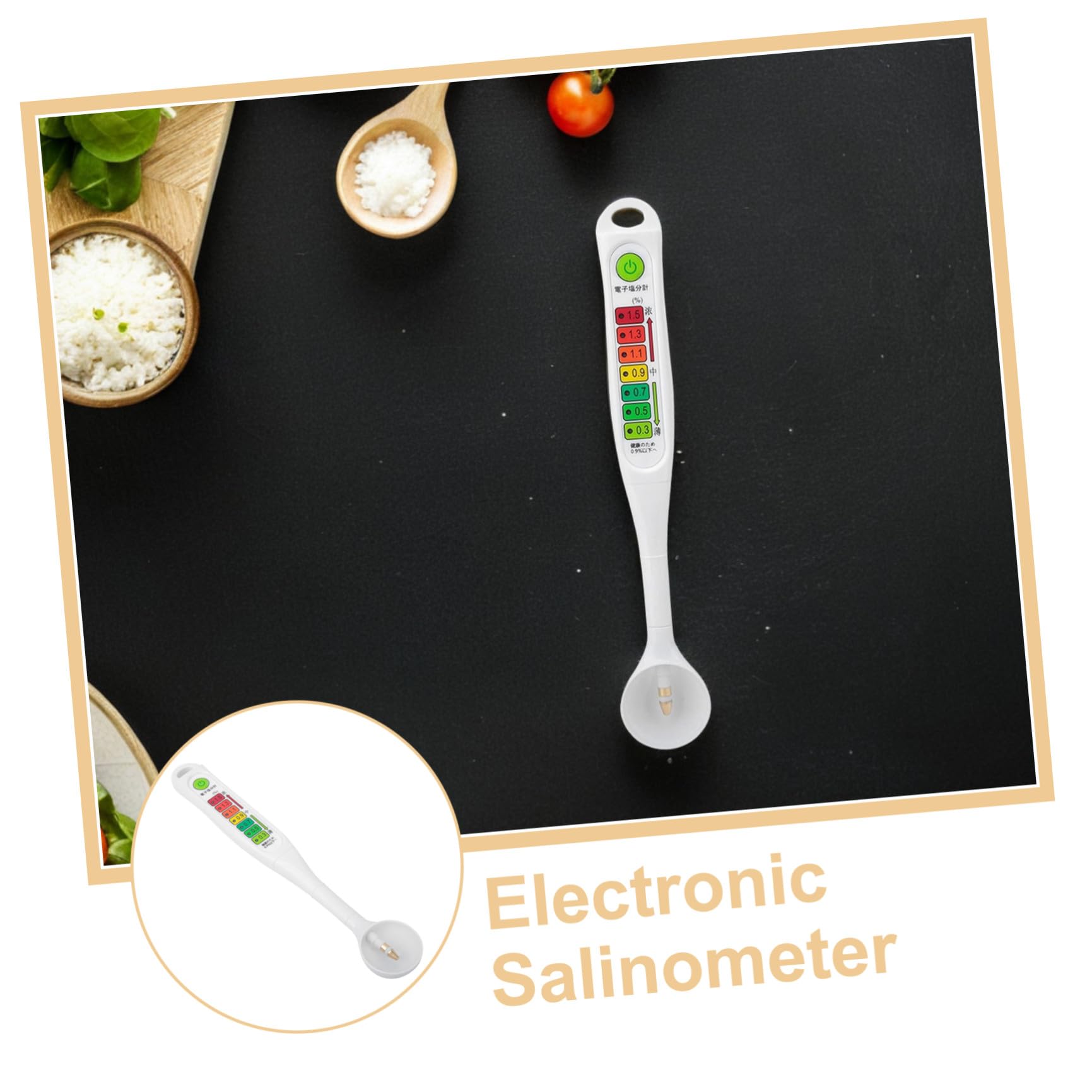 OUNONA Misuratore Salinità Portatile Per Alimenti Display Led Strumento Test Della Salinità Per Salamoia Sottaceti e Fermentati Dispositivo Misurazione Del Alimentare
