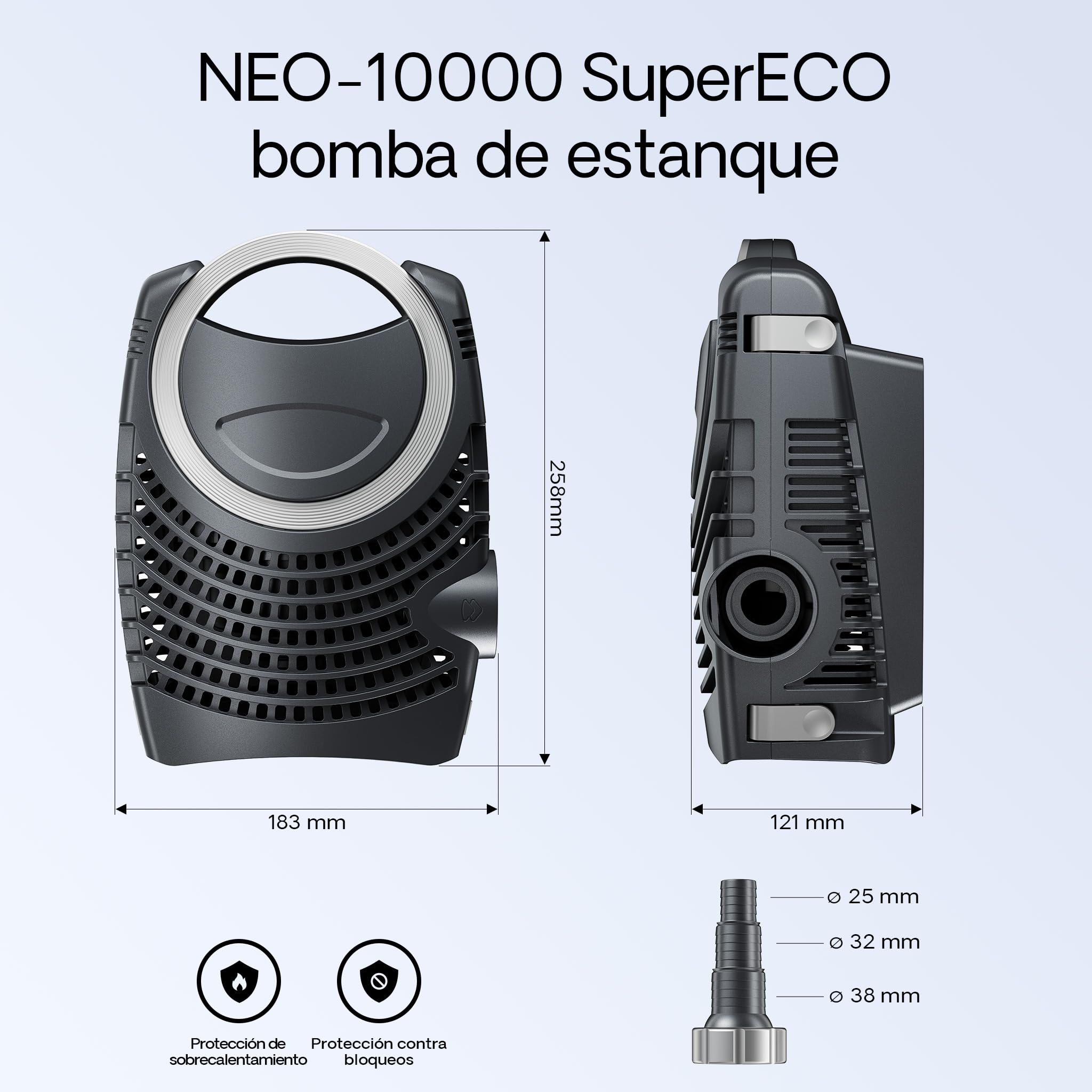 SunSun filtro 60000l Estanque 36W clarificador neo10000 80W Bomba jardin
