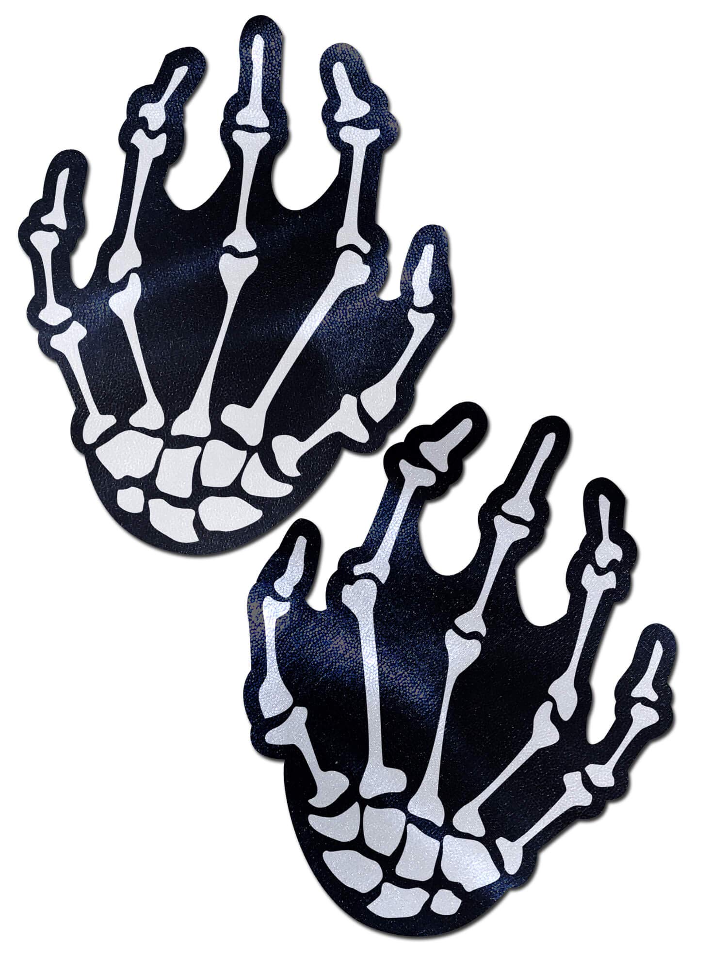 PASTEASESkeleton Hand Pasties - Nipple Covers for Festival, Rave & Lingerie | Halloween Accessory | Latex Free & Made in USA