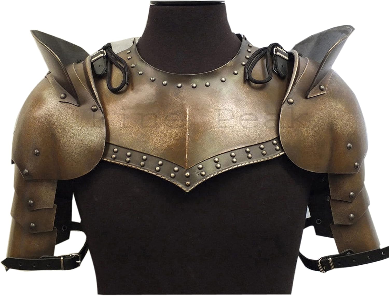Medieval Warrior Pauldrons Shoulder Armor Gorget LARP Cosplay Knight Medieval crusader Costume knight