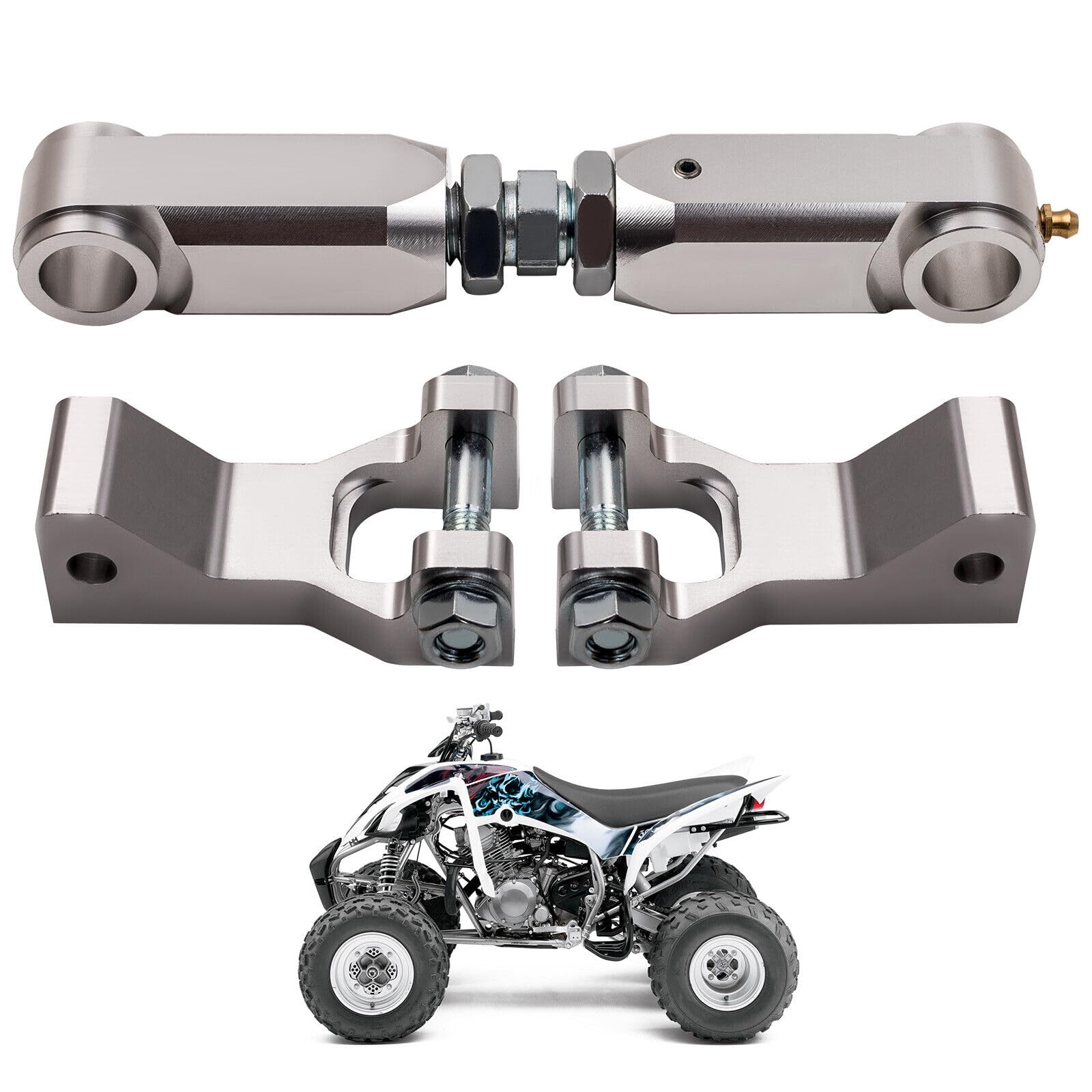 Kit de bajada delantera y trasera compatible con Yamaha ATV Raptor 660 660R YFM660R 2001-2005 Raptor 700 700R YFM700 2006-2017 Raptor350 2004-2013